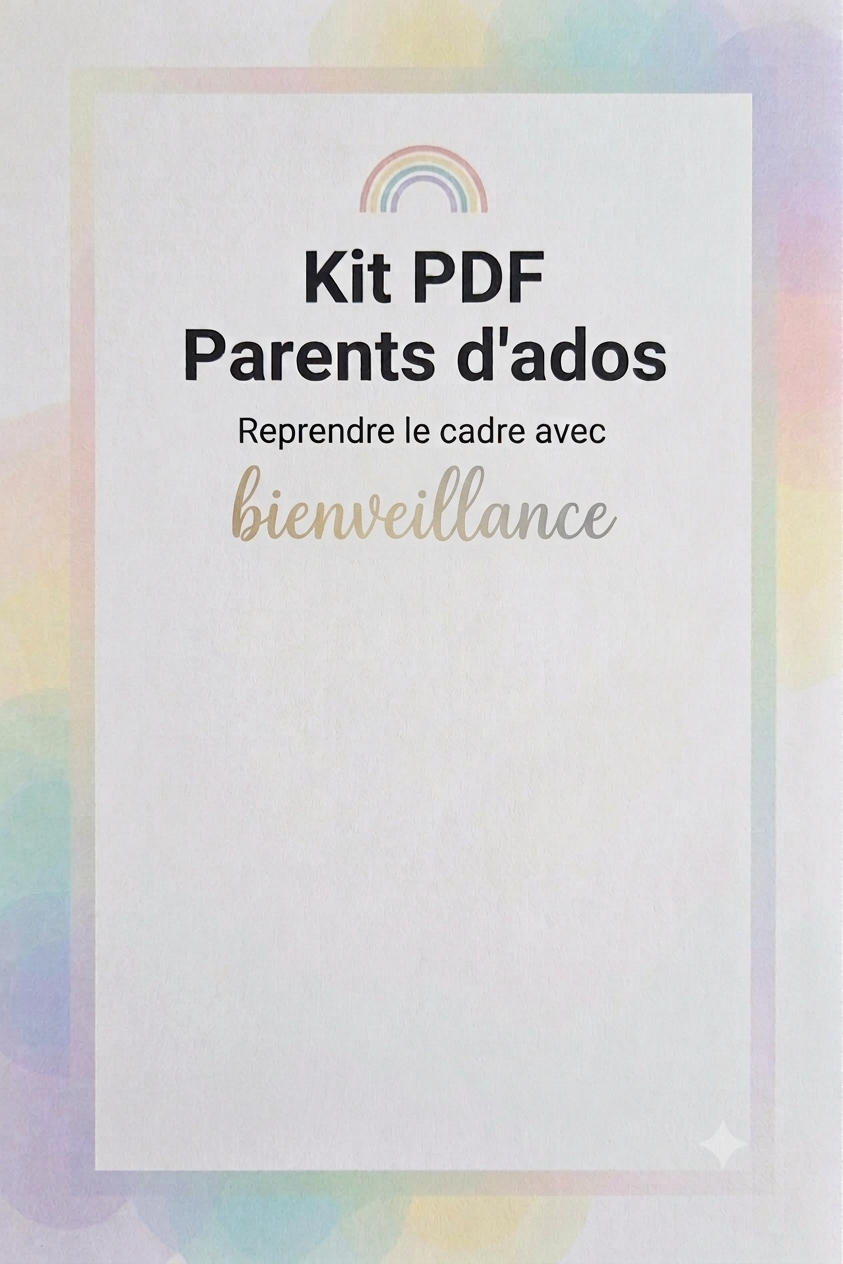 Kit PDF Parents d’ados – Reprendre le cadre et renforcer le lien avec son ado